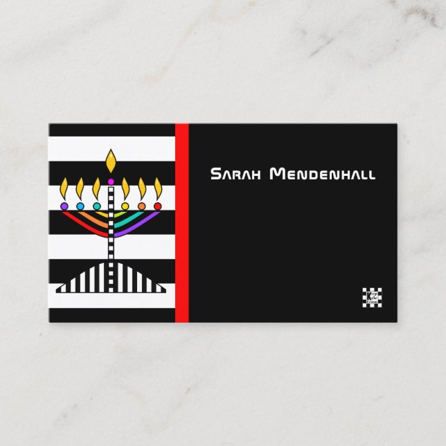 Modern Menorah Business Card (Front)
