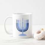 Modern Menorah Hanukkah  Mug<br><div class="desc">Modern design menorah with on 11oz Mug. Two-sided printing with backside menorah. Dishwasher safe.</div>