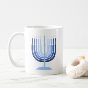 Modern Menorah Hanukkah  Mug