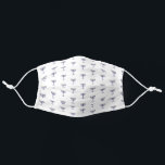 Modern Menorah Navy Cloth Face Mask<br><div class="desc">Modern Menorah Navy and white Face Mask</div>