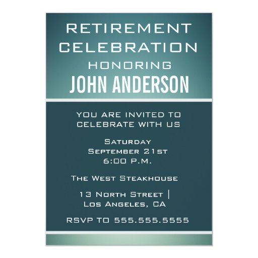 Male Retirement Invitations 8