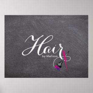 Modern Menu Board Hair Stylist Poster