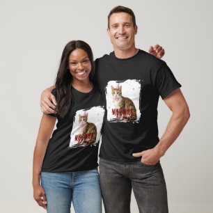 Modern Meow Frame – Personalised Cat Name Photo  T-Shirt
