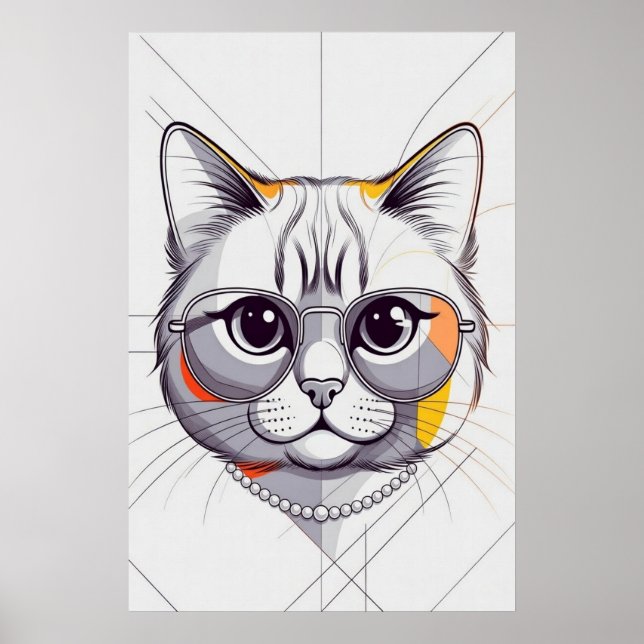 Modern Meow Muse Poster (Front)