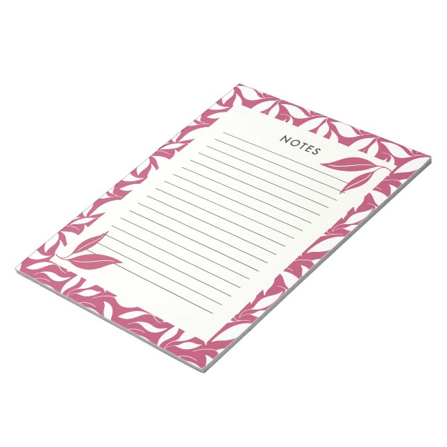 Modern Merlot Botanical Notepad (Angled)