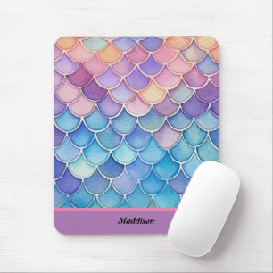Modern Mermaid Themed Mouse Pad