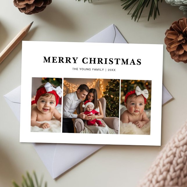 Modern Merrier Together Christmas Greeting for Cou Holiday Card (Creator Uploaded)
