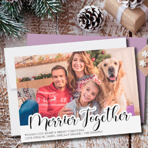 Modern Merrier Together Single Photo Hand Lettered