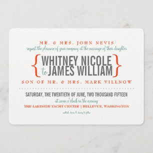 Modern Merriment Wedding Invitation
