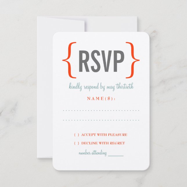 Modern Merriment Wedding Response (Front)