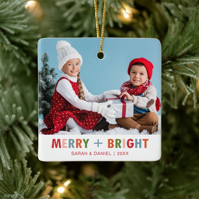 Modern Merry and Bright Christmas Ornament (Modern Merry and Bright Christmas Ornament
)