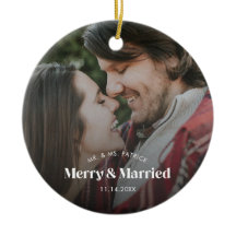 Modern Merry and Married Photo Holiday