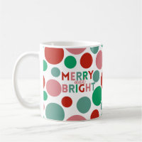Modern Merry & Bright Simple Polka Dot Pattern