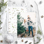 Modern Merry Christmas Berry Green Gold Photo Foil Holiday Card<br><div class="desc">Step aside, traditional Christmas cards! This year, it's all about sending a modern holiday greeting with our Modern Merry Christmas Warm Winter Berry Green Gold Photo Foil Holiday Card! This stylish card features your full-bleed photo, and 'Merry Christmas' and personalised lettering in gold foil. Merry Christmas is written in a...</div>