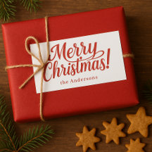 Modern Merry Christmas Costum Stickers