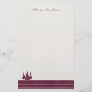Modern Merry Christmas Earthy Tones Stationery