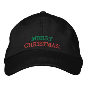 Modern, Merry Christmas, Embroidered Hat