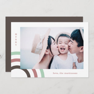 Modern Merry Christmas Holiday Mint Photo