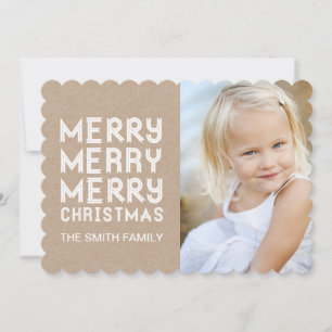 MODERN MERRY CHRISTMAS HOLIDAY PHOTO CARD