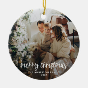 Modern Merry Christmas Ornament