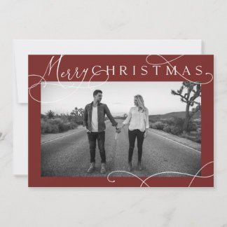 Modern Merry Christmas Photo Card