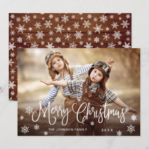 Modern Merry Christmas PHOTO Greeting Holiday Card