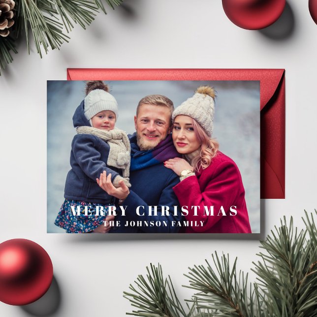 Modern Merry Christmas Photo Holiday Card (Modern Merry Christmas Photo Holiday Card
)