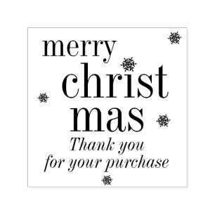 Modern Merry Christmas purchase note Self-inking Stamp