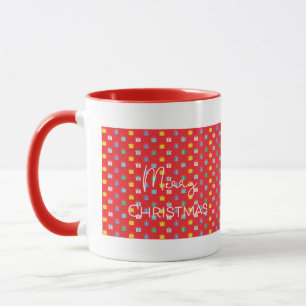 Modern Merry Christmas Red Joyful Coffee Mug