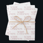 Modern Merry Christmas Red  Typography Simple Wrapping Paper Sheet<br><div class="desc">Get ready to spread the festive cheer! These super chic Modern Merry Christmas Red Typography Simple Wrapping Paper Sheets are the perfect way to showcase your presents this holiday season. Adorned with a delightful pattern of festive typography and bright red, these sheets will add an eye-catching element to any living...</div>