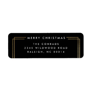 Modern Merry Christmas Return Address Label
