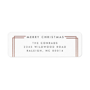 Modern Merry Christmas Return Address Label