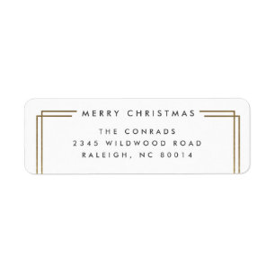 Modern Merry Christmas Return Address Label