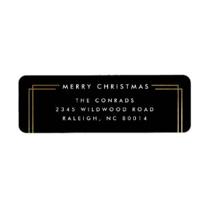 Modern Merry Christmas Return Address Return Address Label