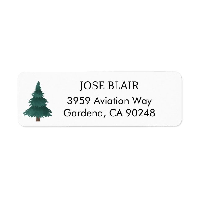 Modern Merry Christmas Return Address Return Address Label (Front)