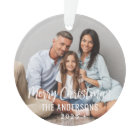 Modern Merry Christmas Script Custom Family Photo