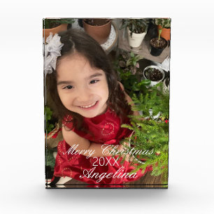 Modern Merry Christmas Script  Photo Block