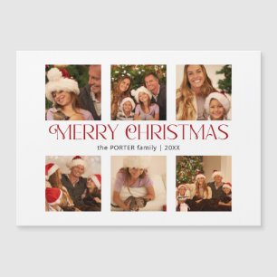 Modern Merry Christmas Typography Multi-Photo