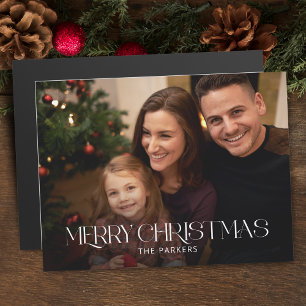 Modern Merry Christmas Typography Photo