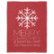 Modern Merry Christmas Winter Snowflake - red