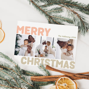 Modern Merry Christmas Year In Review 3 Photo  Holiday Card
