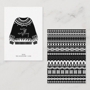 Modern Merry Everything Christmas Sweater Holiday Card