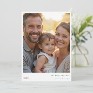 Modern Merry Holiday Photo Card