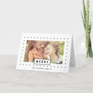 Modern Merry   Holiday Photo Greeting Card