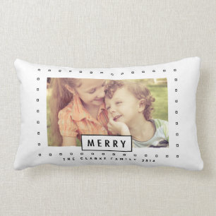 Modern Merry   Holiday Photo Throw Pillow