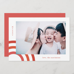 Modern Merry with Pink Geo Photo