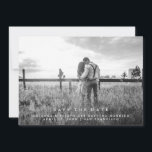 Modern Message | Save the Date Photo<br><div class="desc">This simple and minimalist wedding save the date card features your own personal photo with elegant white text. The back features a glam,  blush pink design.</div>