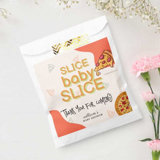 Modern Messy Slice Baby Slice Pizza Baby Shower Favour Bag (Sealed)