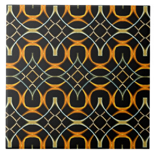 Modern metal Celtic knots pattern Ceramic Tile