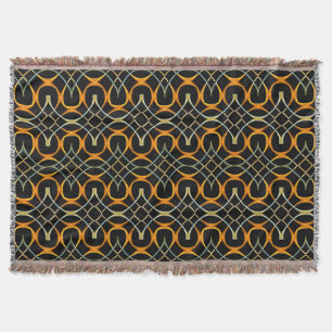 Modern metal Celtic knots pattern Throw Blanket